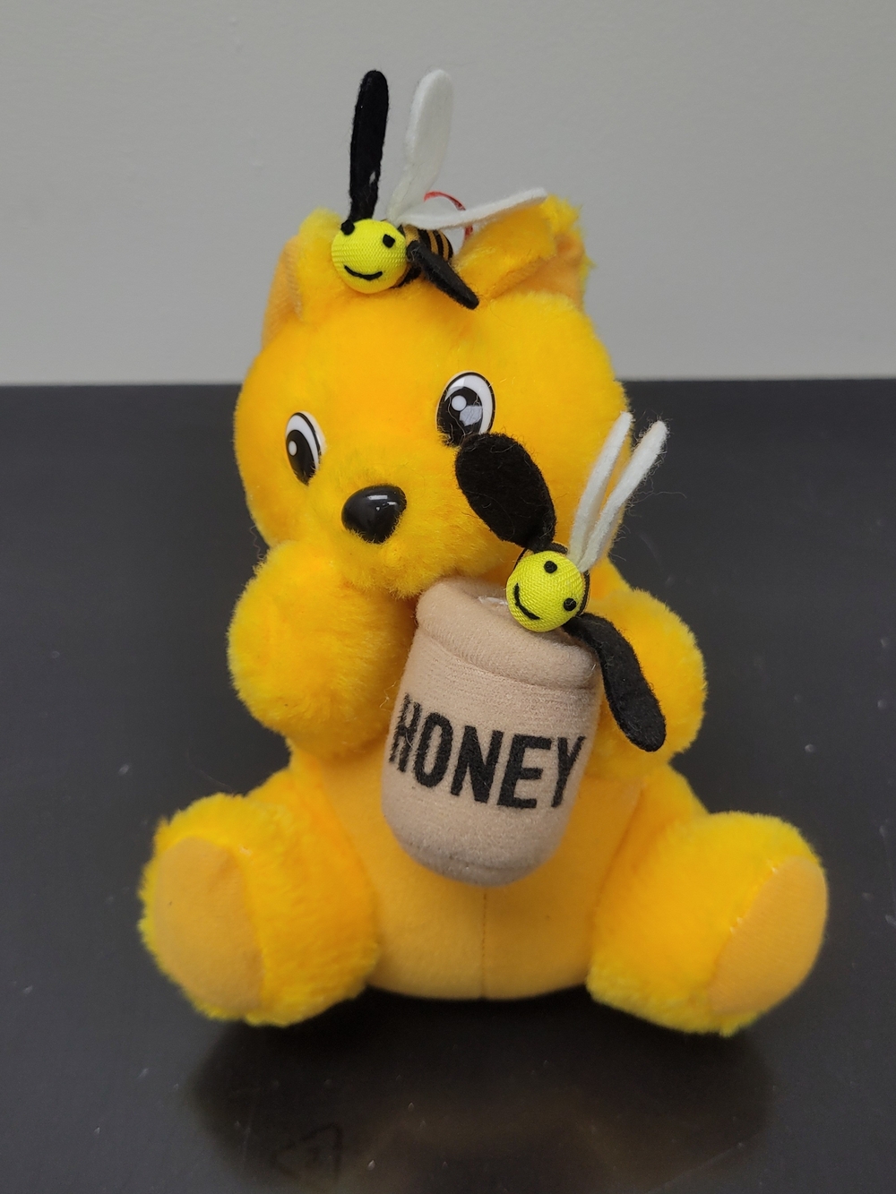 GANZ Yellow Honey Bear Plush Stuffed Animal Carnival Prize Vintage